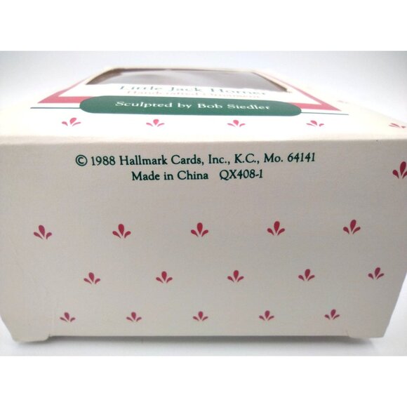 Little Jack Horner Hallmark Keepsake Ornament 1988 Bob Siedler Boxed Christmas - Picture 6 of 8